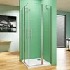 Duschkabine 100x100x195cm 6mm NANO ESG Glas Eckeinstieg Produktbild-Vorschau 2