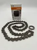 A Stihl chainsaw chain and a sprocket are laid out on a white background, with the product's packaging box behind them. Produktbild-Vorschau