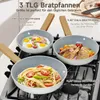 Pfannenset 3tlg Bratpfanne 20/24/28cm Pfanne Induktion mit Produktbild-Vorschau 7