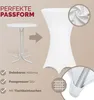 DETEX® Stehtisch Hussen Ø 60-65cm Weiß 2er Set Rund 30°C Produktbild-Vorschau 3