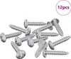 vidaXL Skrutky do dreva 12 ks Strieborná M3,5 x 20 mm oceľ Náhľad obrázku produktu 1