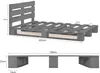 Lermowood Palettenbett 180 x 200 cm mit Kopfteil Grau Produktbild-Vorschau 3