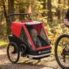 AIYAPLAY 2 in 1 Fahrradanhänger & Buggy 2-Sitzer Fahrrad Produktbild-Vorschau 2