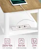 A side table with integrated power outlets and USB ports. Produktbild-Vorschau