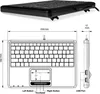 Perixx PERIBOARD-510 H PLUS US, mini USB klávesnice, Náhled obrázku produktu 4
