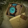 Holzwerk KAHLA große Damen Holz Uhr mit Leder Armband in Produktbild-Vorschau 6
