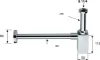 Sapho Waschbecken-Siphon 5/4" Durchmesser 32mm, eckig, Produktbild-Vorschau 4