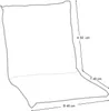 A diagram showing the dimensions of a chair cushion. Produktbild-Vorschau