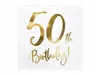 Serwetki 50th Birthday, biały, 33x33cm (1 op. / 20 szt.) Podgląd zdjęcia produktu 12
