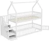 Merax Etagenbett 90x20 aus Massivholz mit Dach, Kinderbett Produktbild-Vorschau 8
