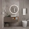 Puluomis koupelnové zrcadlo bez mlhy 50 cm s teplotou Náhled obrázku produktu 8
