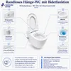 VBChome Hänge-WC mit Bidetfunktion Spülrandloses Weiß Produktbild-Vorschau 5