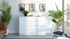 Commode combinée large ELBE – blanc Voir les images du produit 3