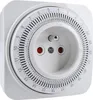 A white electrical timer socket with a dial for setting time intervals. Náhľad obrázku produktu