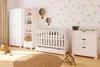 ZEE STAR Cassettiera Fasciatoio Bianca Stella Rosa 83x87x49 Anteprima dell’immagine prodotto 5