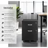 tectake® Rollcontainer Vagur mit 2 Schubladen für Dokumente Produktbild-Vorschau 2