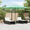Sonnenschirm mit Stahlmast Grün 388x388x248 cm Produktbild-Vorschau 2