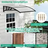 Strieška COSTWAY na vchodové dvere 122 x 99 cm, strieška z Náhľad obrázku produktu 6