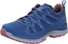 A single blue hiking shoe is shown against a white background. Voir les images du produit