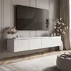 Hängender TV-Schrank CELINE GLOSS SILVER 200 cm mit Produktbild-Vorschau 4