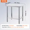 VEVOR Table de travail en acier inoxydable 760 x 600 x 70 Voir les images du produit 15