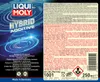 The image shows the packaging of a Liqui Moly Hybrid Additive product, with text and graphics detailing its features and warnings. Produktbild-Vorschau