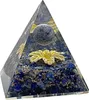 CHONIT Orgonit Pyramide Blume Blau Gelb Sodalith Kugel 7,5 Produktbild-Vorschau 1