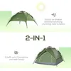 Outsunny Familietent, opzet tent voor 2 volwassenen + 1 Productafbeelding-voorbeeld 3
