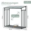 holz4home® Kaminholzregal Außen Holzlager I Größe: 182 x 70 Produktbild-Vorschau 6