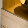 TV-Wand in Eiche mit Vitrinenschrank inkl. Beleuchtung, Produktbild-Vorschau 2