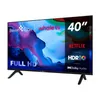 A 40-inch Smart TV with various logos and text overlays. Produktbild-Vorschau