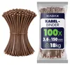 KADAX Kabelbinders, 150mm x 3.6mm, bruin - set van 100 Productafbeelding-voorbeeld 1