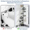 Doucheplank met telescoopverlenging, zonder boren, met 6 Productafbeelding-voorbeeld 6