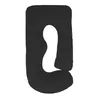 A black U-shaped pillow is shown against a white background. Produktbild-Vorschau