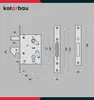 KOTARBAU® Hakenschloss Schiebetore Einsteckschloss F-60 Produktbild-Vorschau 4