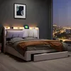 UnboxG Polsterbett 140 x 200 cm mit LED-Beleuchtung, Produktbild-Vorschau 1