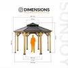 Sunjoy Zedernholz Gazebo / Pavillon 4x4 EGGI - 396cm x Produktbild-Vorschau 6
