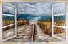 Wandbild Metallbild Unikat Relief "Strandblick" 3D-Motiv Produktbild-Vorschau 1