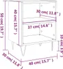 vidaXL Nočné stolíky 2 ks čierne 40x30x50 cm Drevo Materiál Náhľad obrázku produktu 8