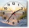 Wanduhr - Quadrat - Glasuhr - Düne Strand Meer - 30x30cm - Produktbild-Vorschau 1