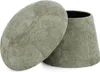 Pouf Tiana 45.5 x 43 x 45.5 cm Sperrholz MDF Chenille Grün Produktbild-Vorschau 3