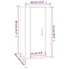 vidaXL Armoire TV murale blanc brillant 40x34,5x80 cm Voir les images du produit 13