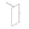 SET Walk-In Dusche 80x195 + Duschwanne 80x80 Quadratisch Produktbild-Vorschau 11