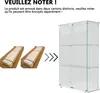 Glasvitrine mit LED-Beleuchtung, 3 Ebenen, Sammlervitrine, Produktbild-Vorschau 9