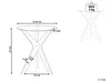 BELIANI Beistelltisch Transparent Sicherheitsglas ø 45 cm Produktbild-Vorschau 3