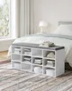 A bedroom scene with a storage bench and bed. Náhled obrázku produktu