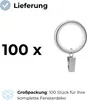 100 Stück Metall Gardinenringe mit Clips Farbe Satin für 16 Produktbild-Vorschau 2