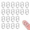 20 Mini-Karabinerhaken, silber, 16,5 x 9 mm, für Schmuck & DIY Productafbeelding-voorbeeld