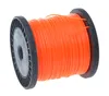 A spool of orange trimmer line on a black spool, isolated on a white background. Anteprima dell’immagine prodotto