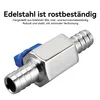 Kugelhahn aus Edelstahl, 10mm Widerhaken Absperrventil Produktbild-Vorschau 2